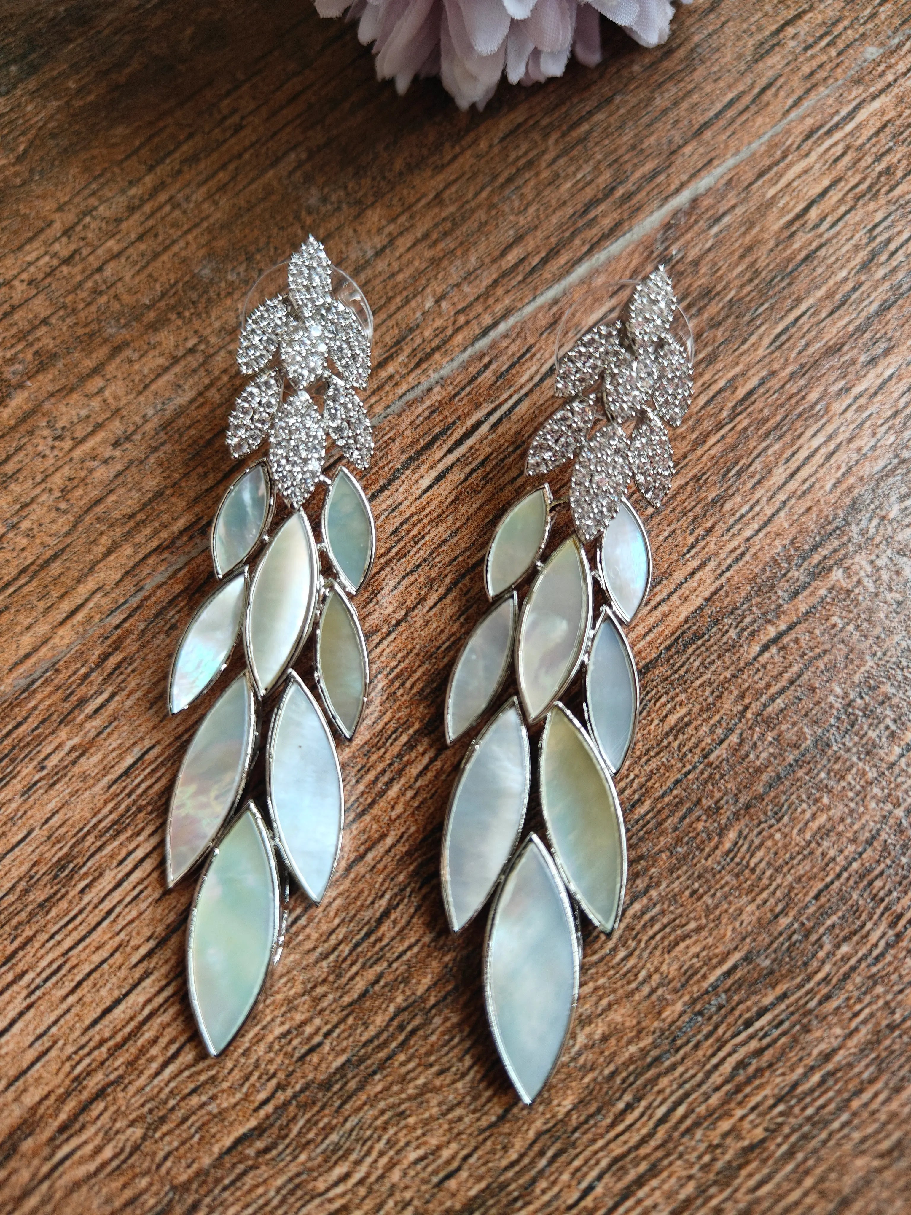 Ivory Cascade Mother-of-Pearl Earrings