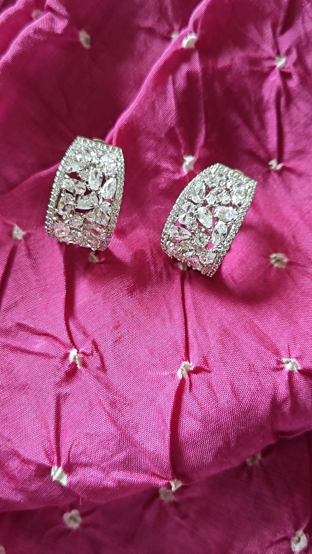 Midnight Noir Pavé Huggie Earrings