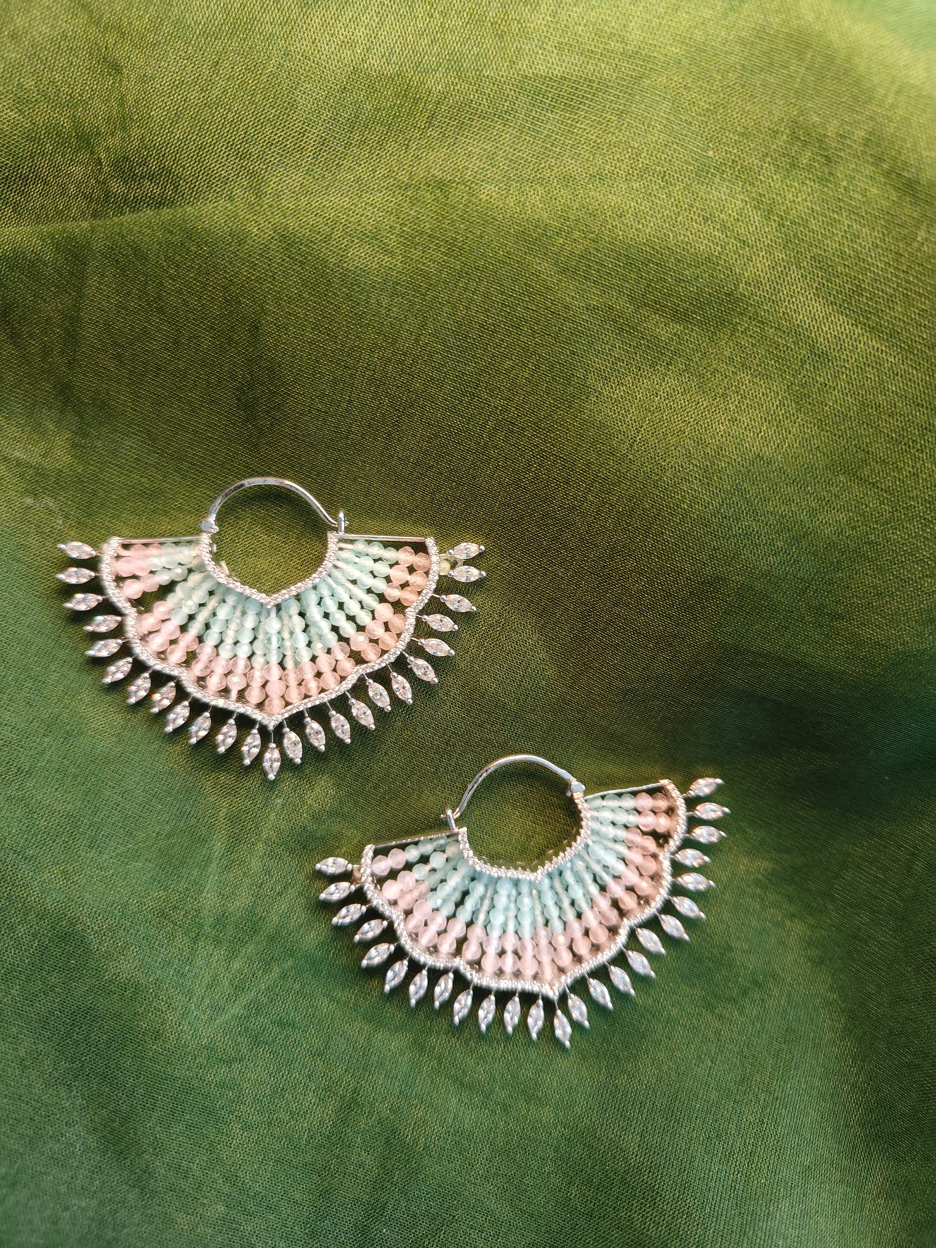 Blush Mint Radiance Hoops