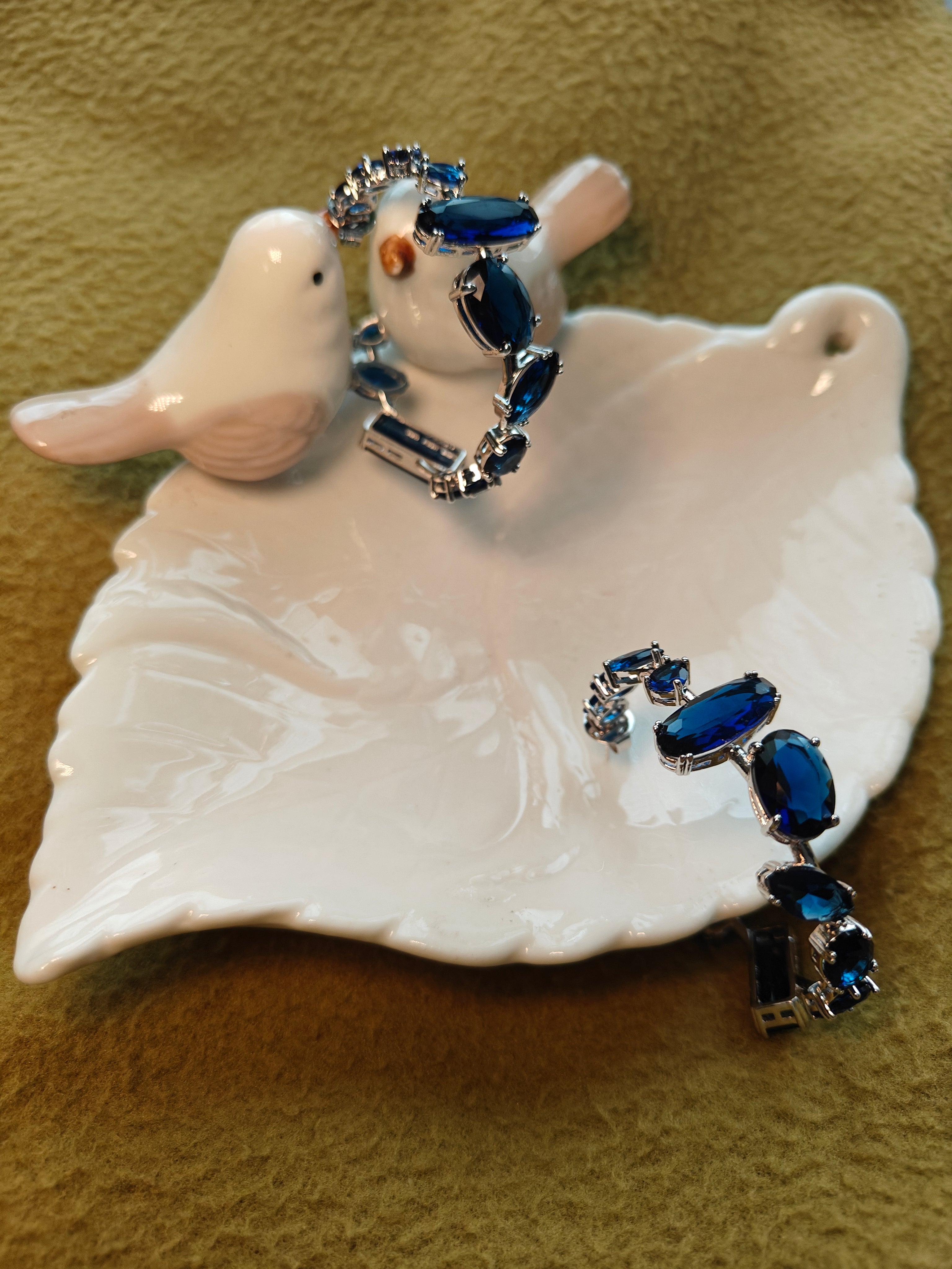 Midnight Sapphire Cascade Earrings