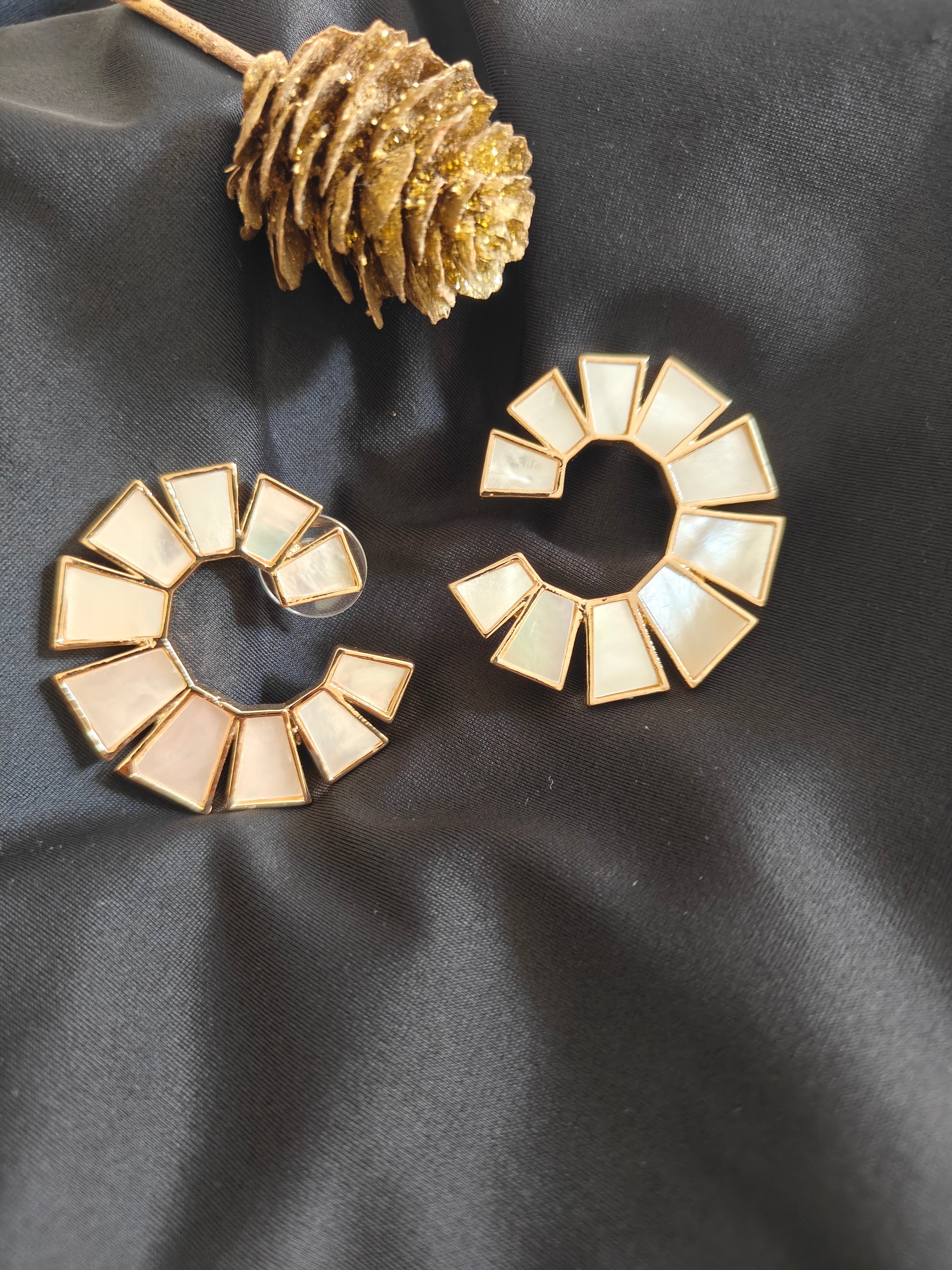 Ivory Halo Mother-of-Pearl Earrings
