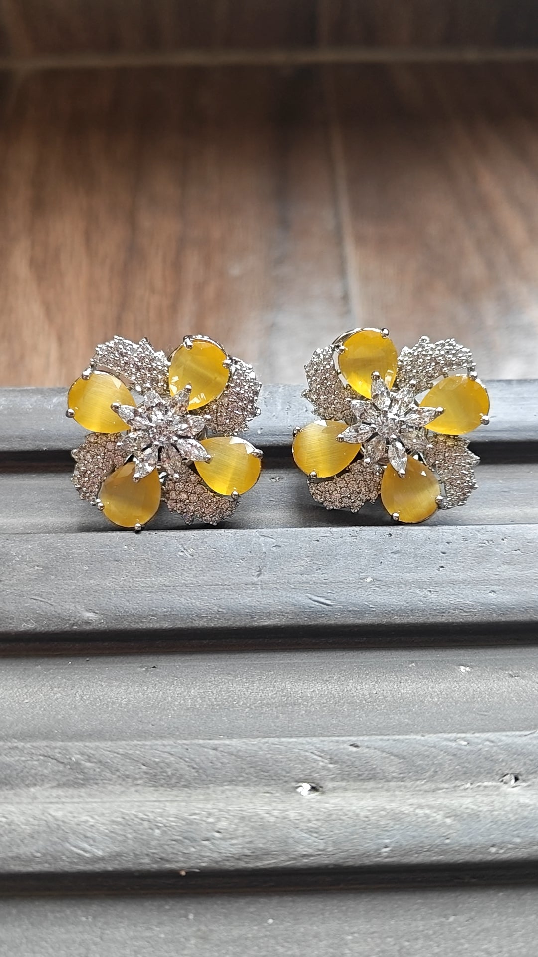 Golden Petal Bloom Earrings