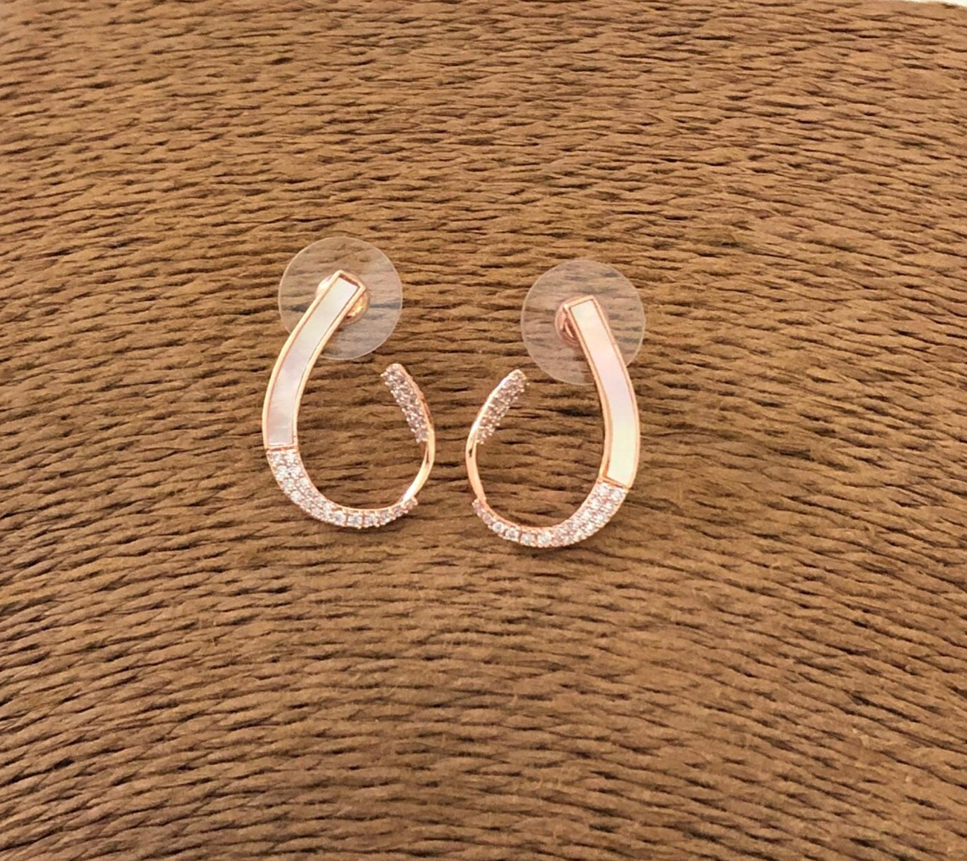 Rose Lumière Crystal Hoop Earrings