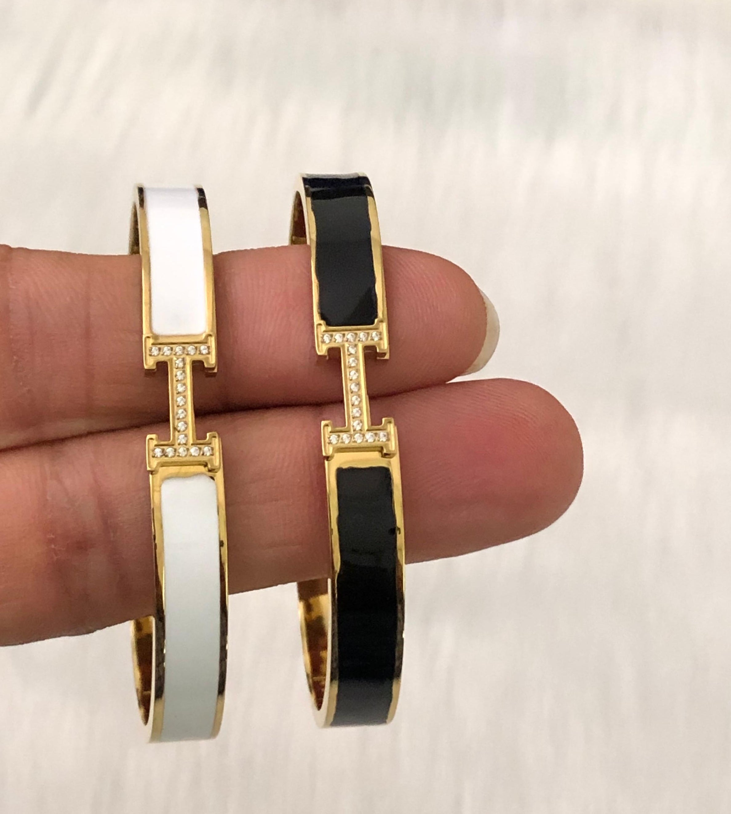 Enamel H-Latch Bracelet