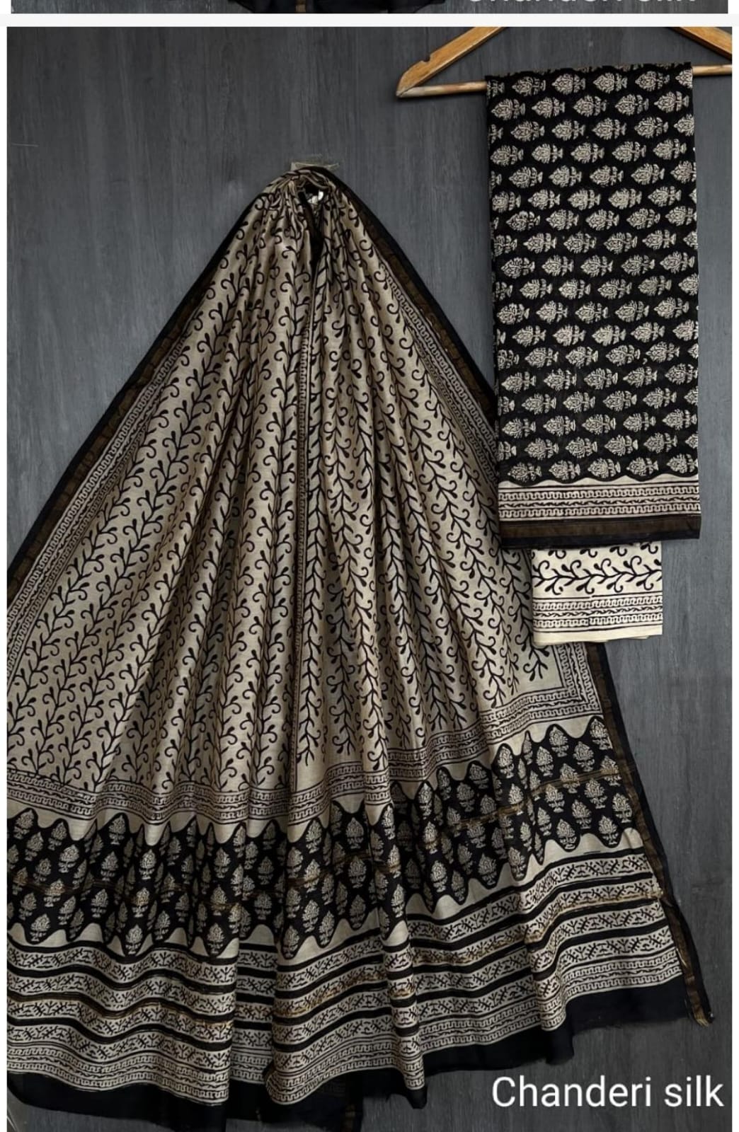 Chanderi silk suit piece