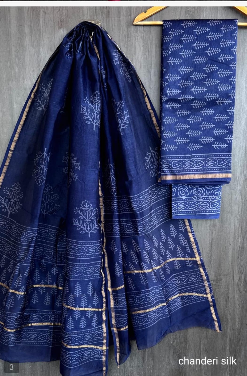 Chanderi silk suit piece