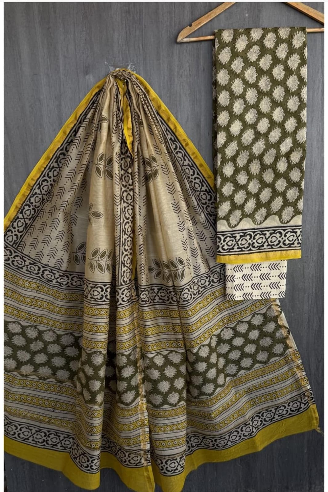 Chanderi silk suit piece