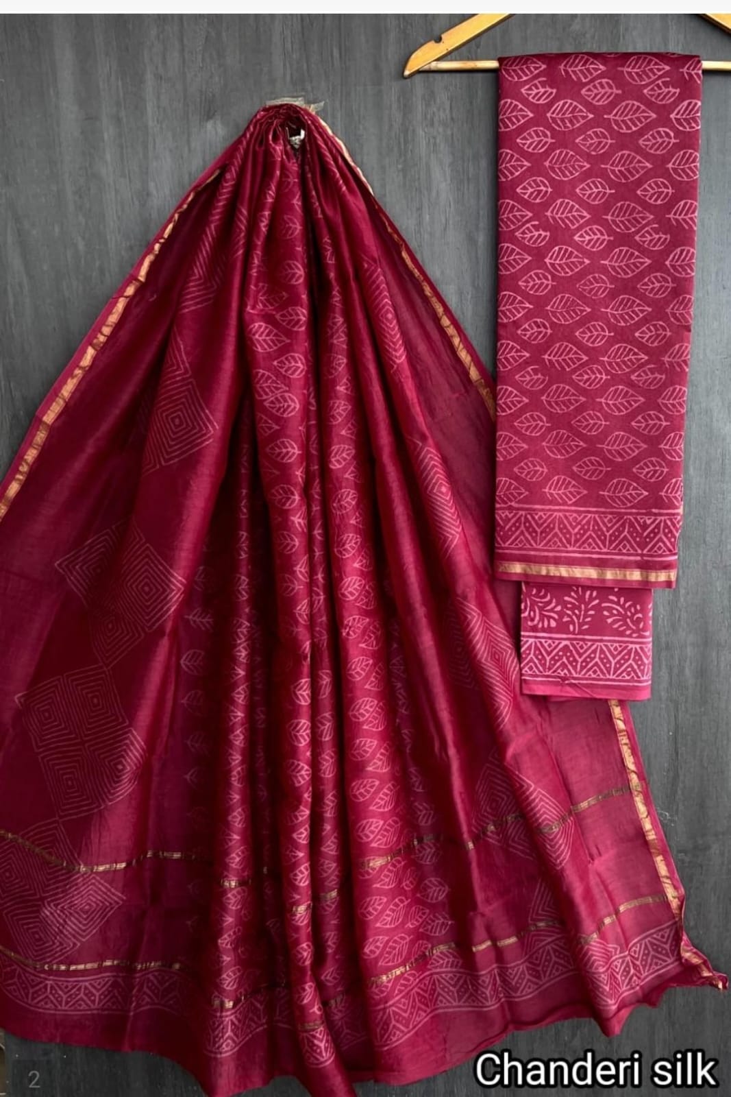 Chanderi silk - handblock print